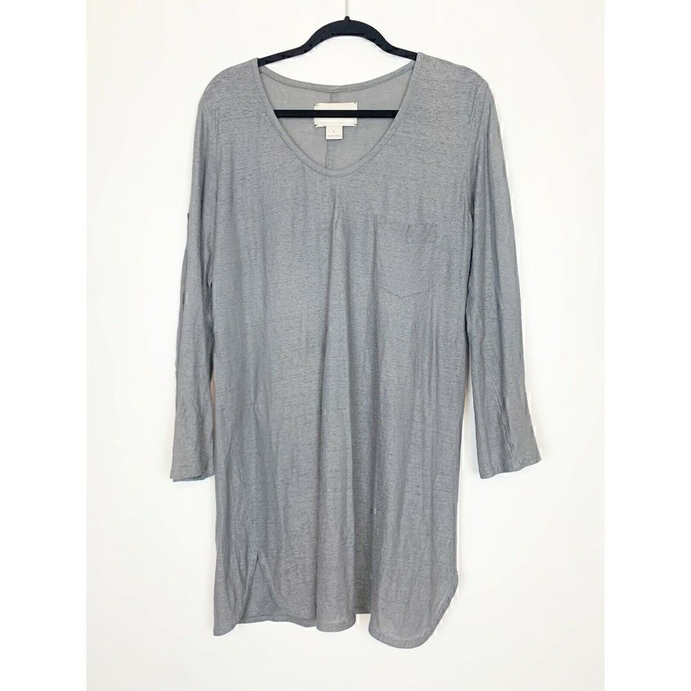 Brochu Walker Long Sleeve Tunic Top Gray L